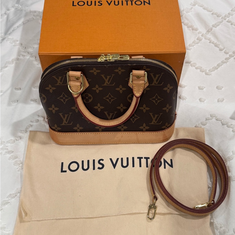 Louis Vuitton Brown and Tan Monogram Satchel